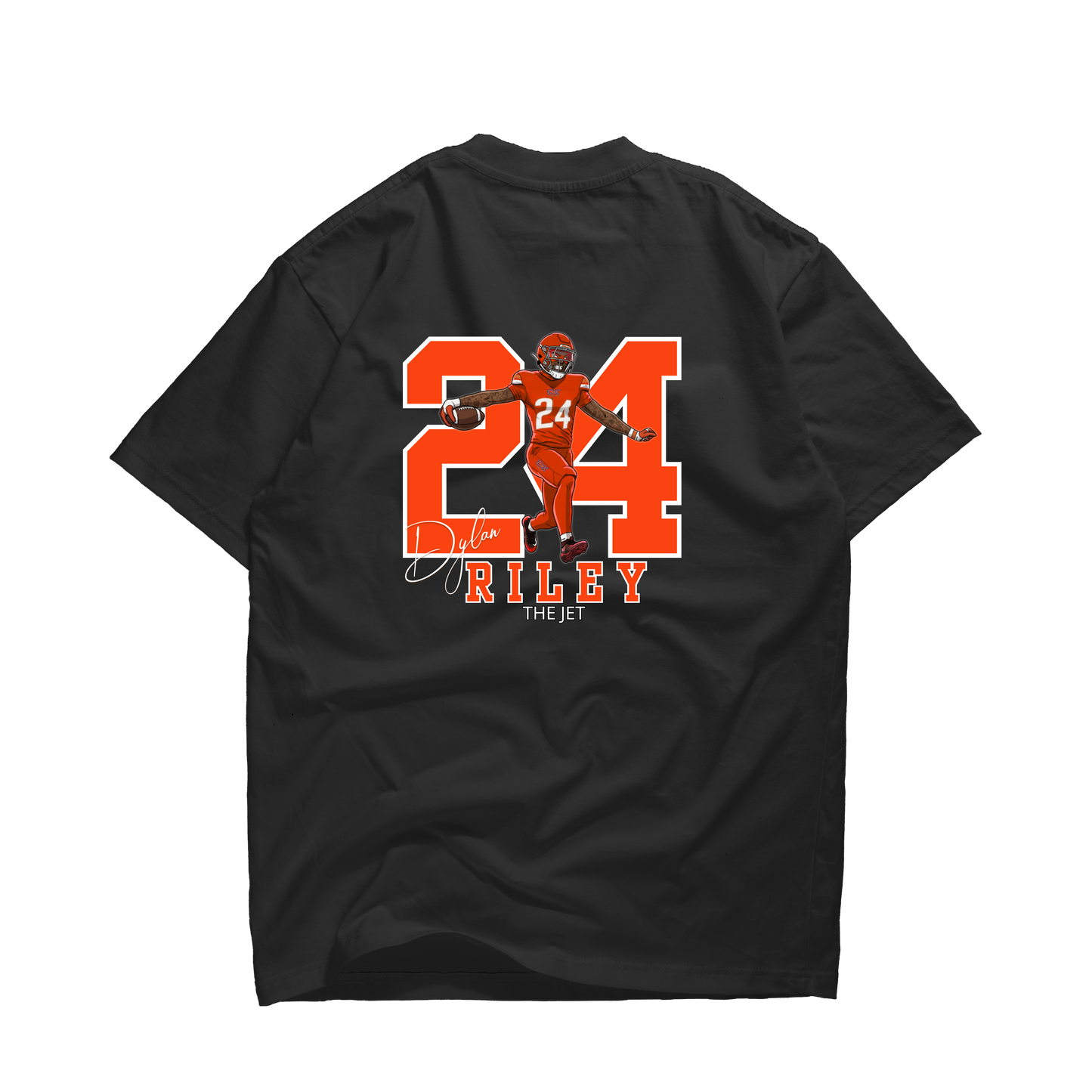 Dylan Riley The Jet D2X Black T-shirt with Orange #24 Jet Edition